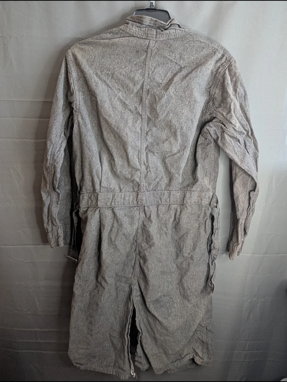 Vintage 1950s HERCULES Sears Salt and Pepper Covert Cloth Shop Coat - EUC